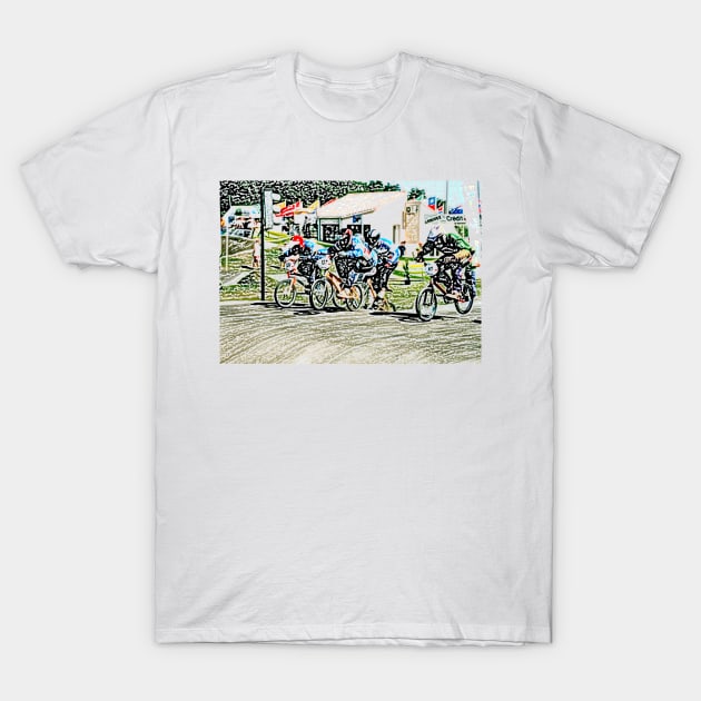 bmx race racing racer rad dad daddy  old school vintage T-Shirt by rickylabellevie